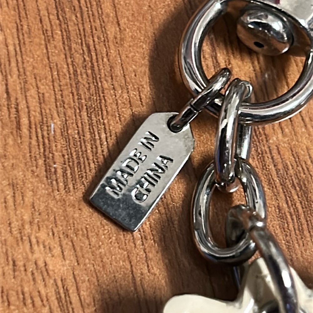 Coach Snowflake ❄️ Leather Keychain Bag Charm - Picture 10 of 14